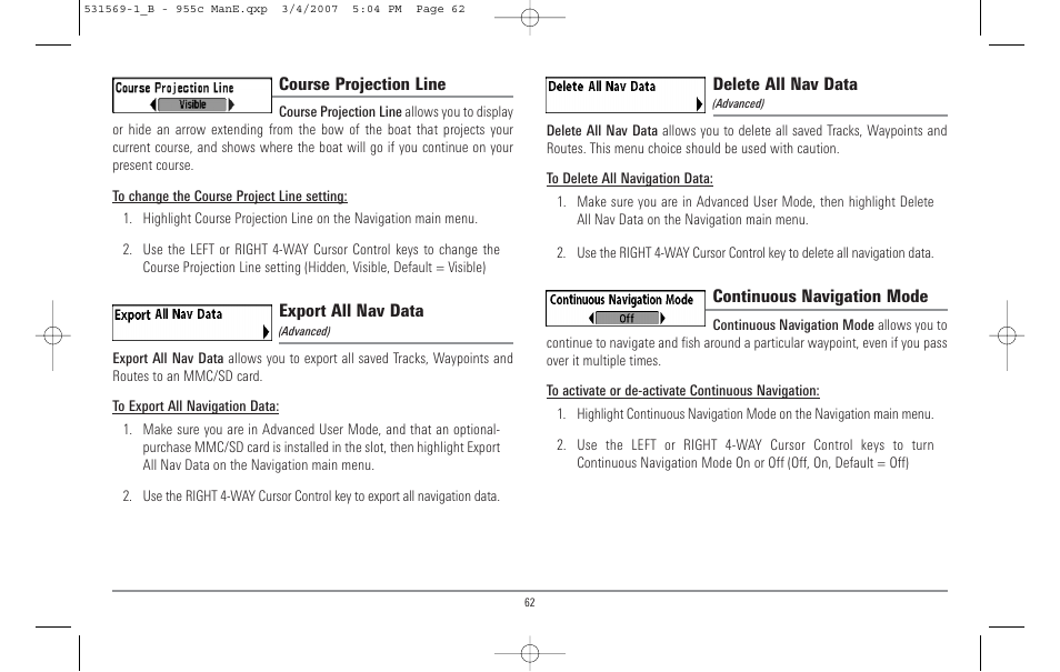 Humminbird 955C User Manual | Page 68 / 96