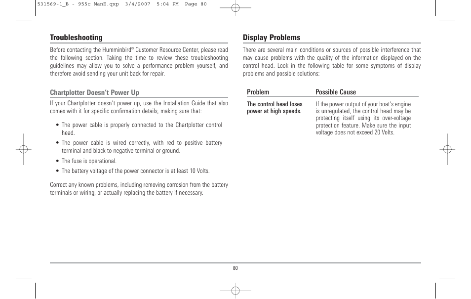Humminbird 955C User Manual | Page 86 / 96