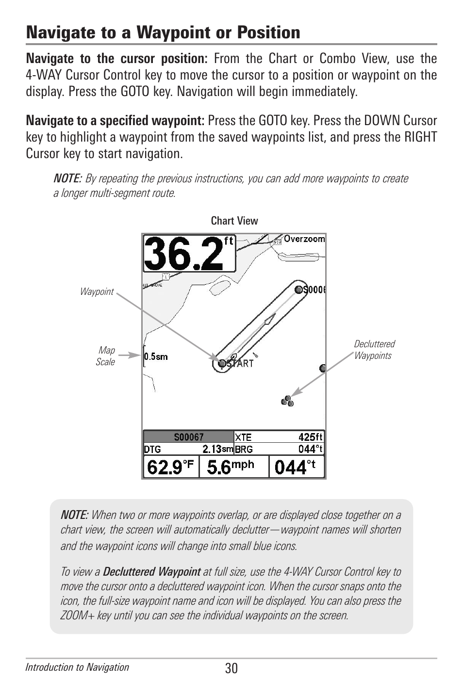 Navigate to a waypoint or position | Humminbird 597ci User Manual | Page 40 / 143