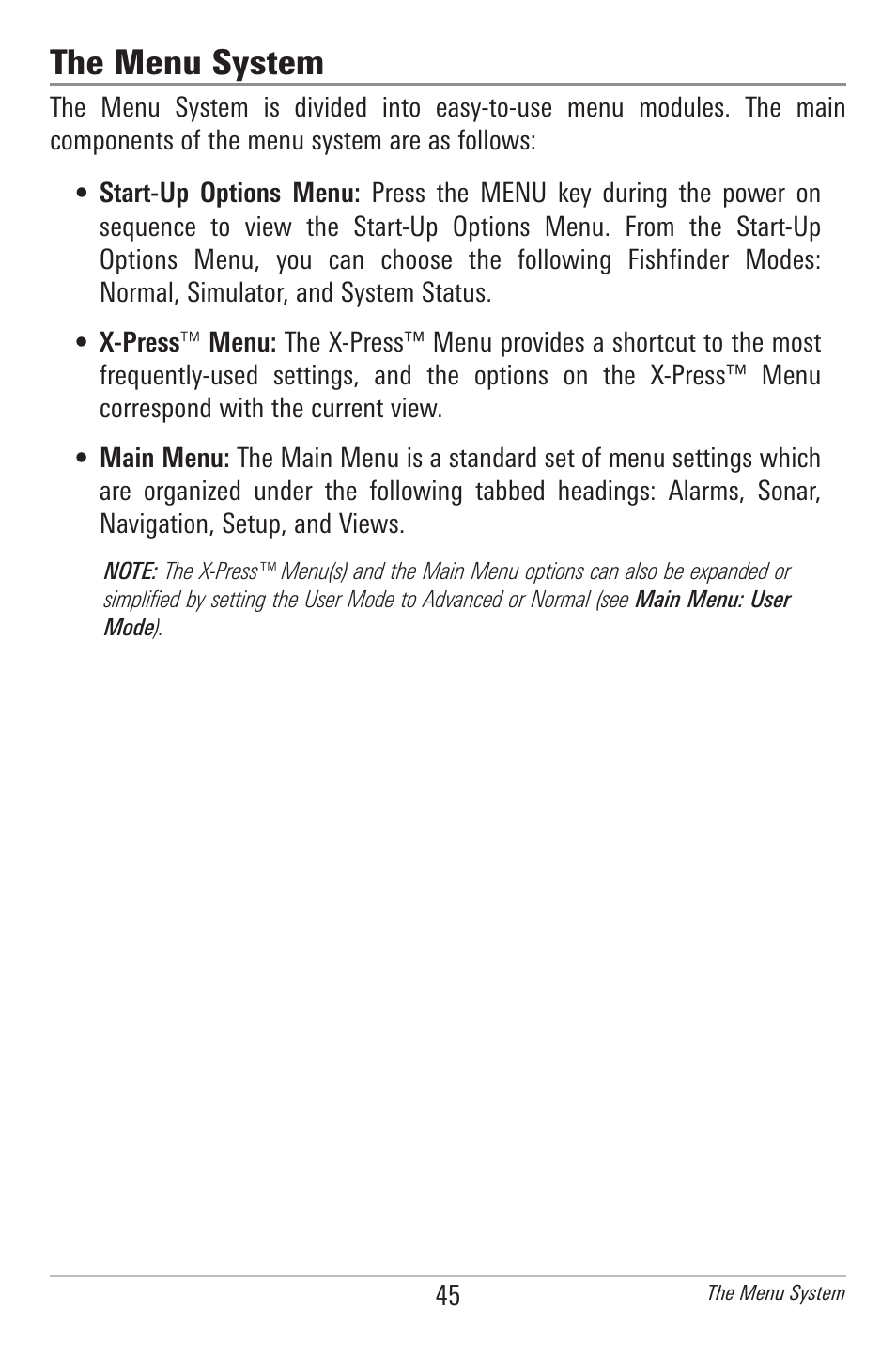 The menu system | Humminbird 597ci User Manual | Page 55 / 143