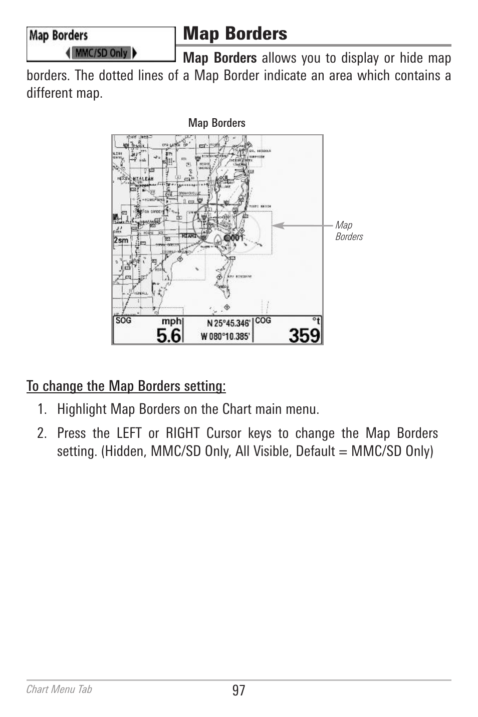 Map borders | Humminbird 700 SERIES 786CI User Manual | Page 106 / 138