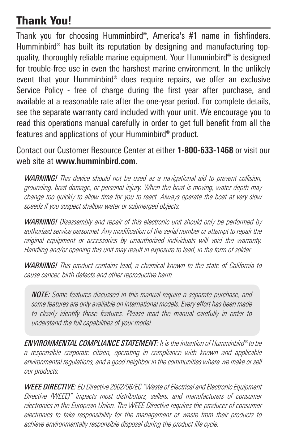 Humminbird 700 SERIES 786CI User Manual | Page 2 / 138