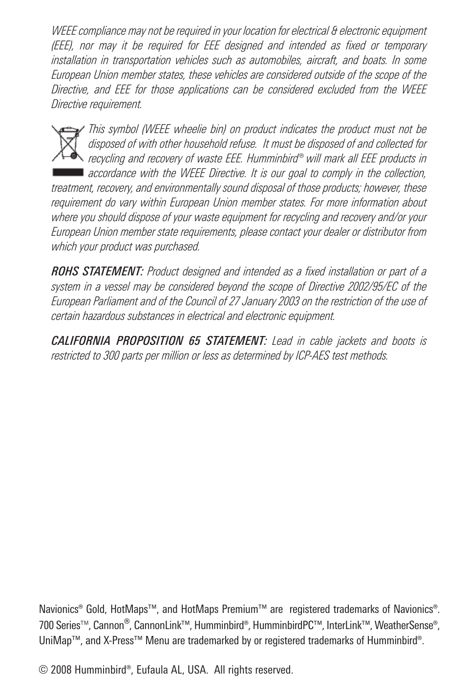 Humminbird 700 SERIES 786CI User Manual | Page 3 / 138