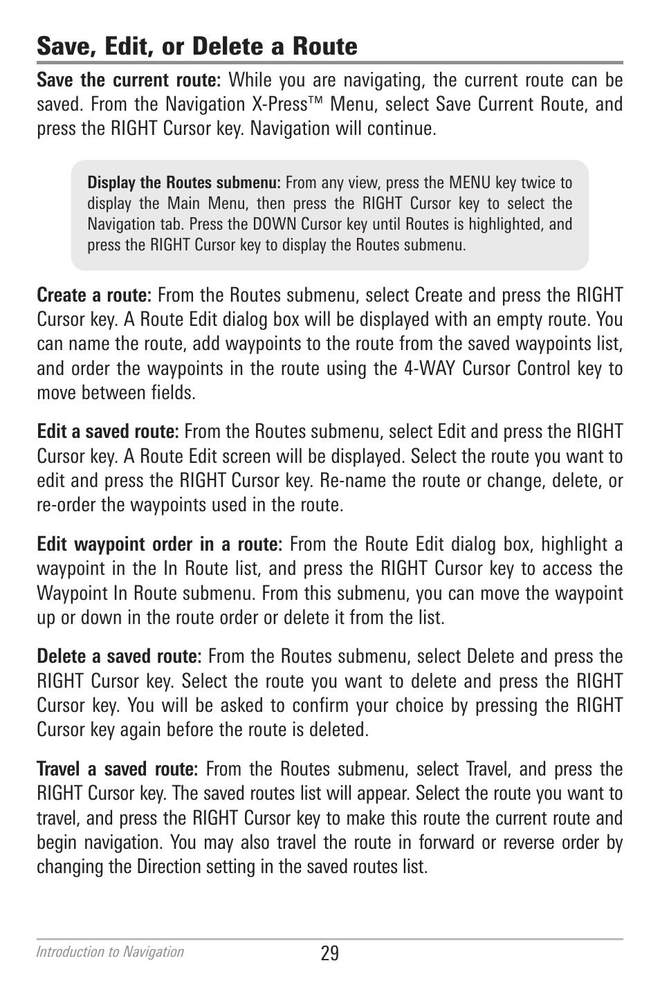 Save, edit, or delete a route | Humminbird 700 SERIES 786CI User Manual | Page 38 / 138