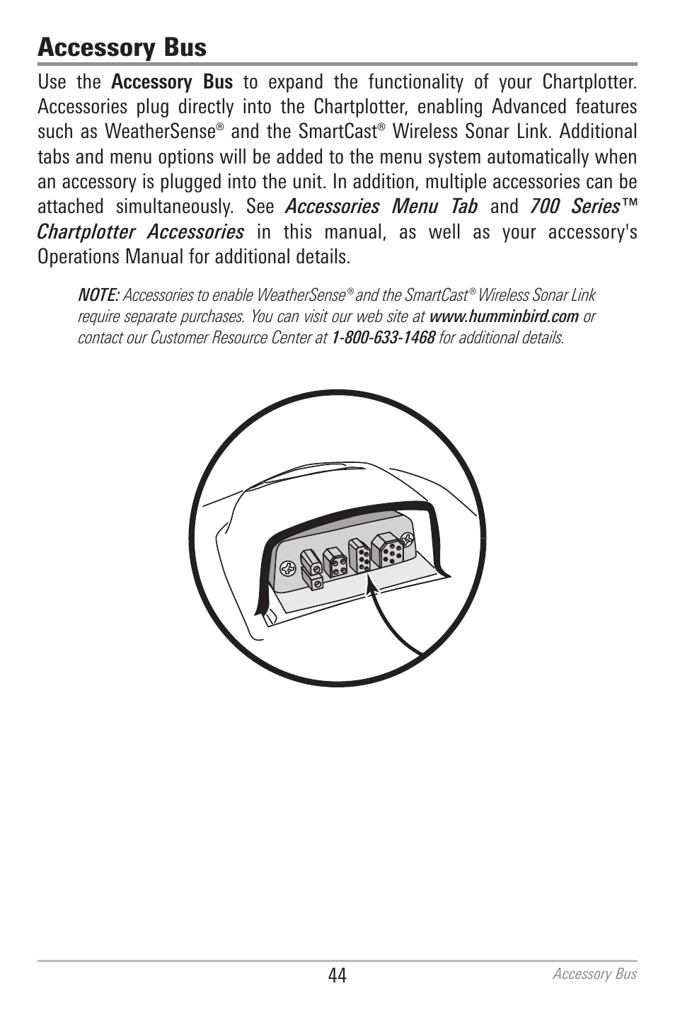 Accessory bus | Humminbird 700 SERIES 786CI User Manual | Page 53 / 138