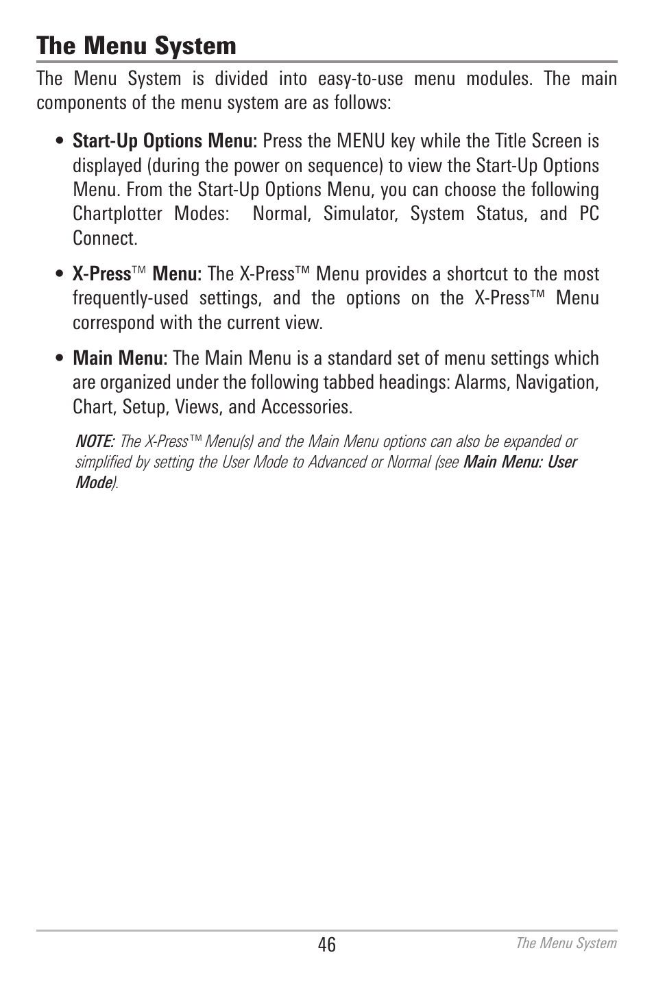 The menu system | Humminbird 700 SERIES 786CI User Manual | Page 55 / 138