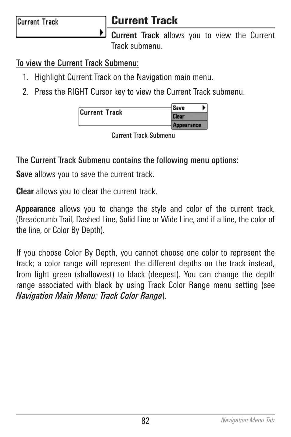 Current track | Humminbird 700 SERIES 786CI User Manual | Page 91 / 138