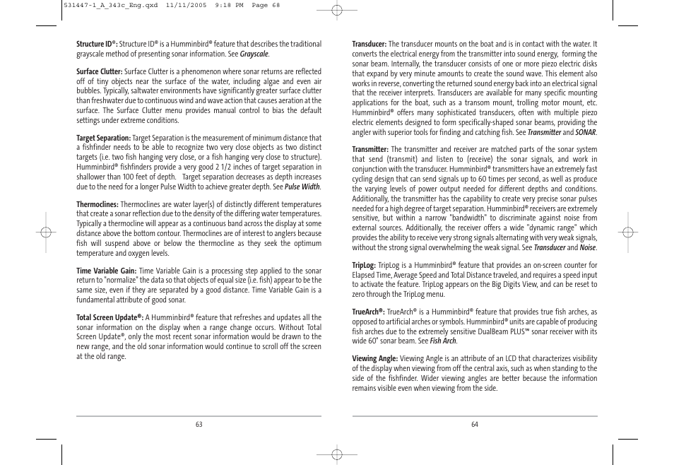 Humminbird 343c User Manual | Page 35 / 36