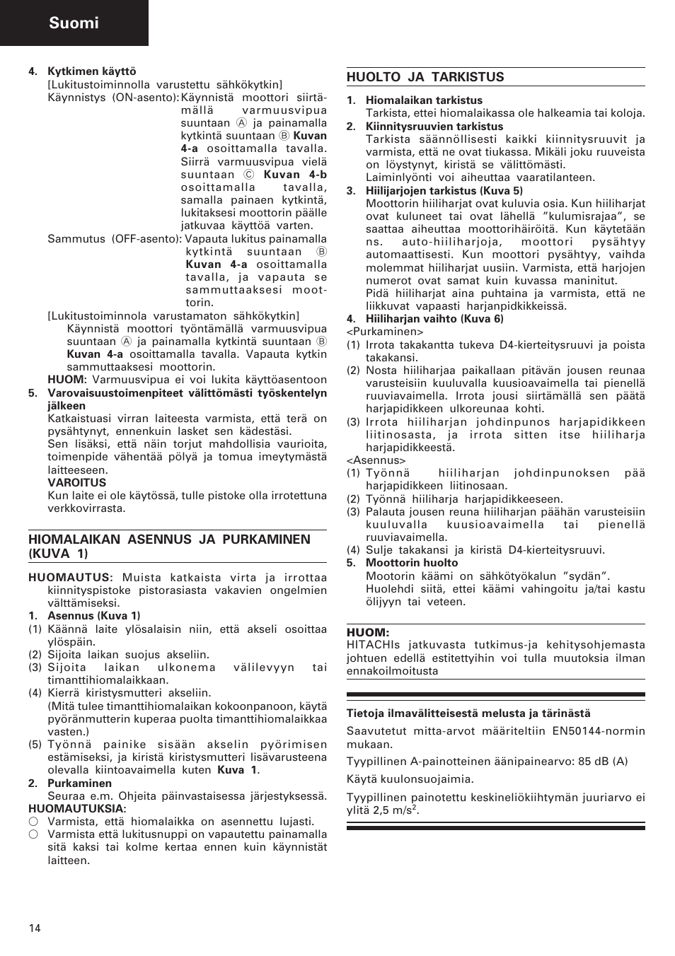 Suomi | Humminbird G 12SE User Manual | Page 15 / 22