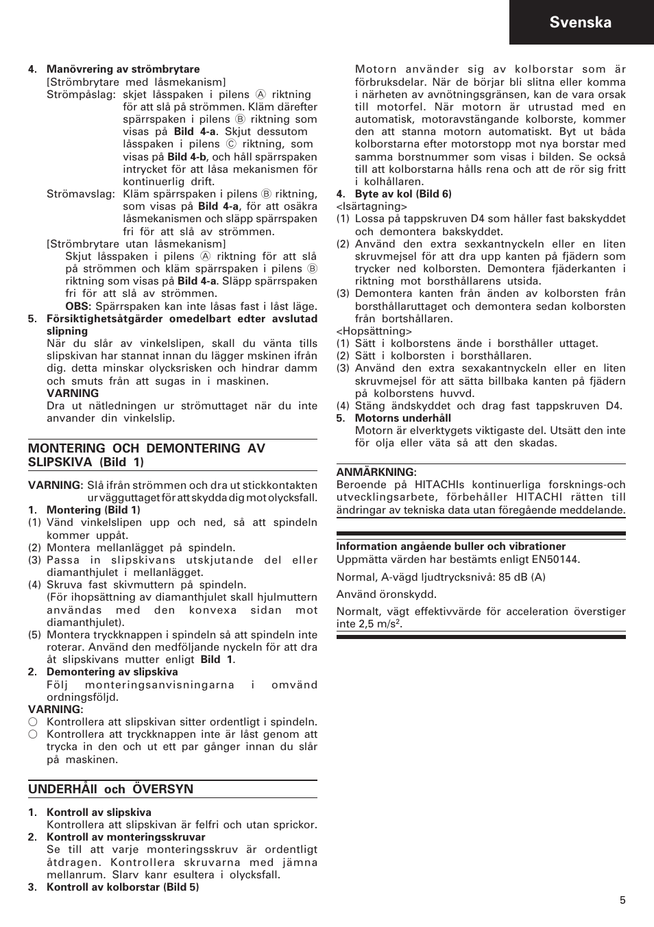 Svenska | Humminbird G 12SE User Manual | Page 6 / 22