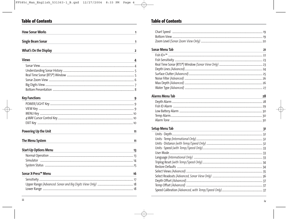 Humminbird 585C User Manual | Page 3 / 25