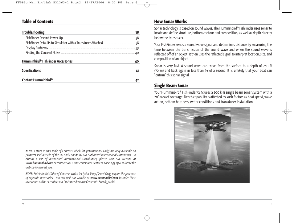 Humminbird 585C User Manual | Page 4 / 25