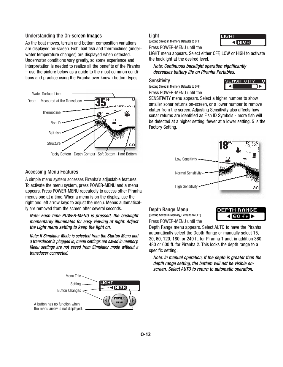 Humminbird Piranha 2 User Manual | Page 2 / 5