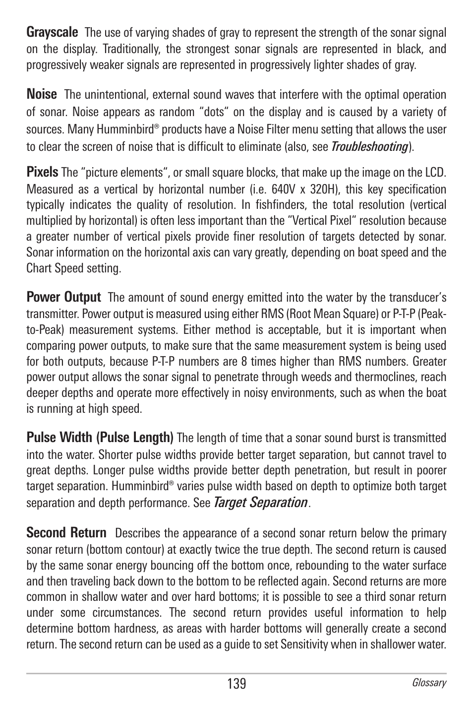 Humminbird 385ci User Manual | Page 151 / 158