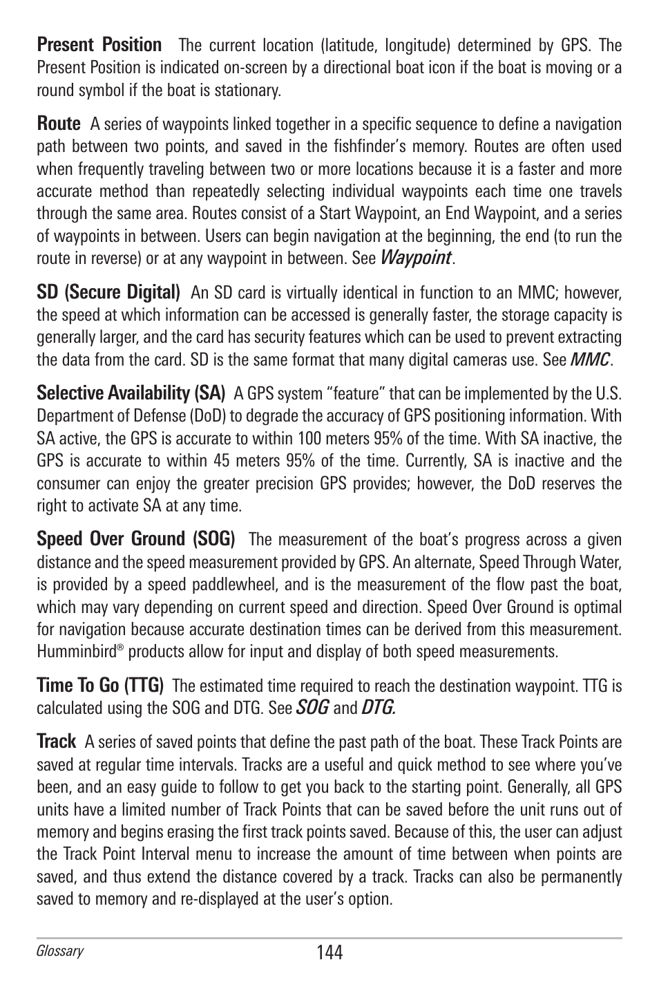 Humminbird 385ci User Manual | Page 156 / 158