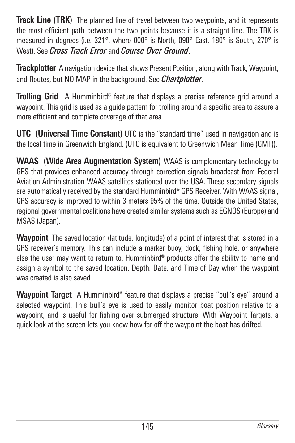 Humminbird 385ci User Manual | Page 157 / 158