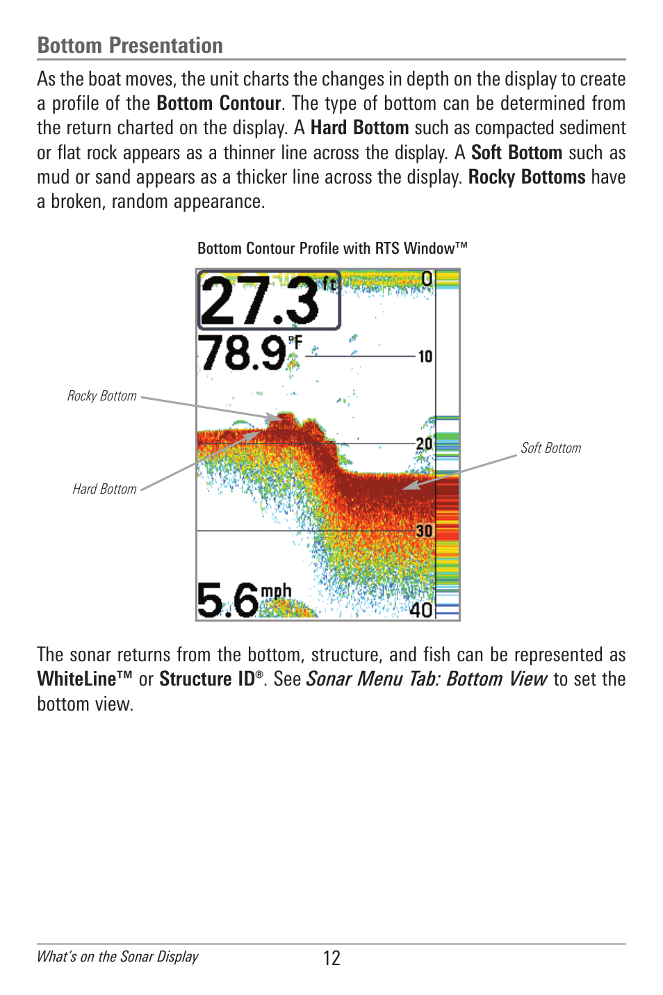 Bottom presentation | Humminbird 385ci User Manual | Page 24 / 158