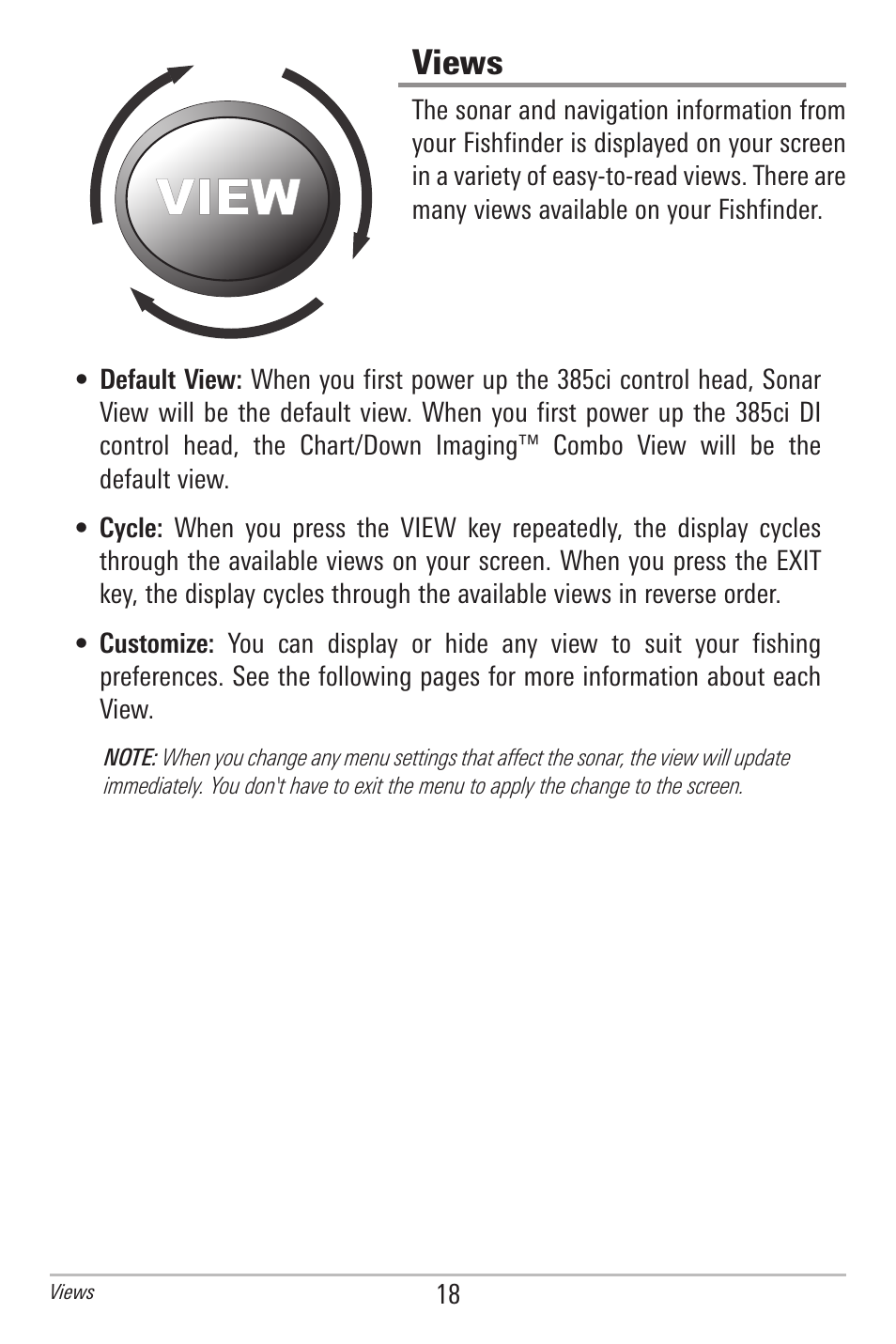 Views | Humminbird 385ci User Manual | Page 30 / 158