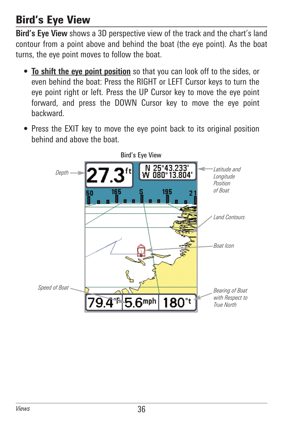 Bird’s eye view | Humminbird 385ci User Manual | Page 48 / 158