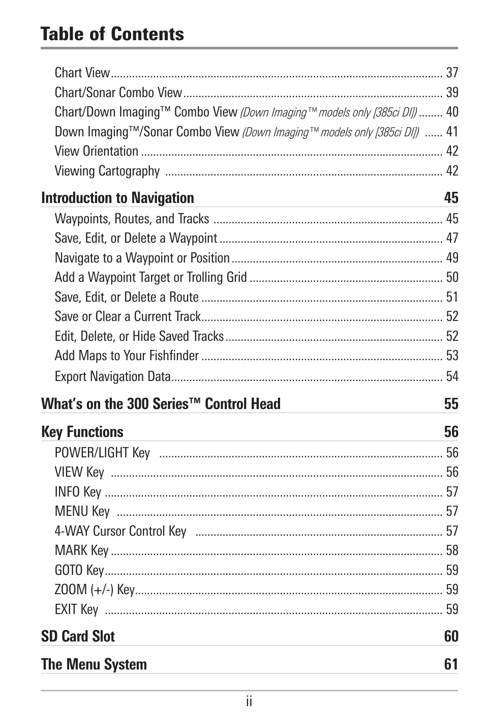 Humminbird 385ci User Manual | Page 5 / 158