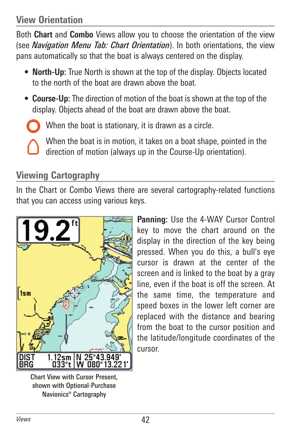 View orientation, Viewing cartography | Humminbird 385ci User Manual | Page 54 / 158
