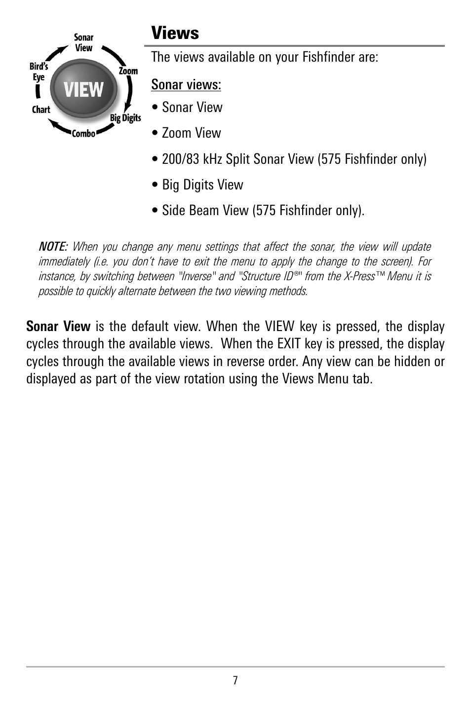 Views | Humminbird 515 User Manual | Page 12 / 86