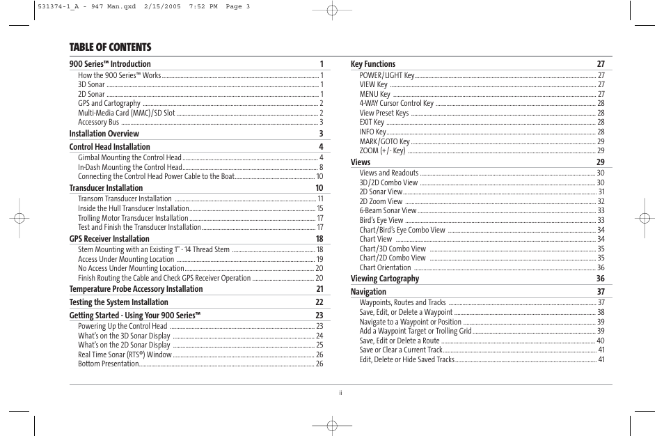 Humminbird 947C User Manual | Page 3 / 91