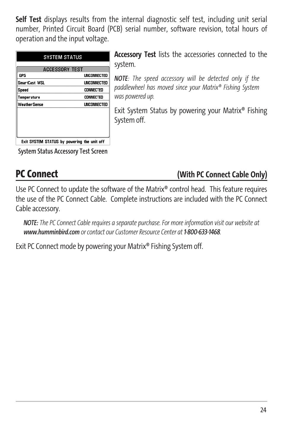 Pc connect | Humminbird 531338-1_C User Manual | Page 29 / 66