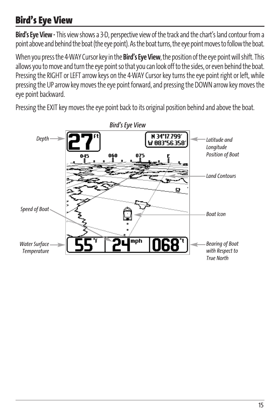 Bird’s eye view | Humminbird Matrix 67 User Manual | Page 21 / 88