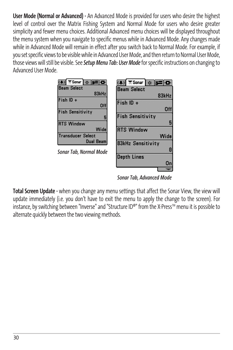 Humminbird Matrix 67 User Manual | Page 36 / 88