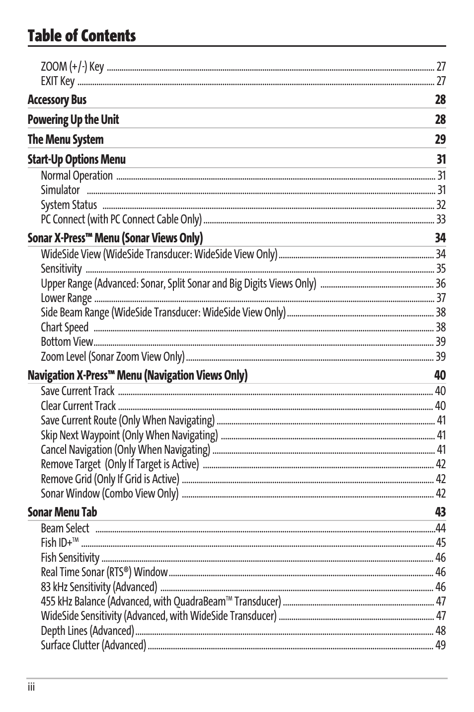 Humminbird Matrix 67 User Manual | Page 4 / 88