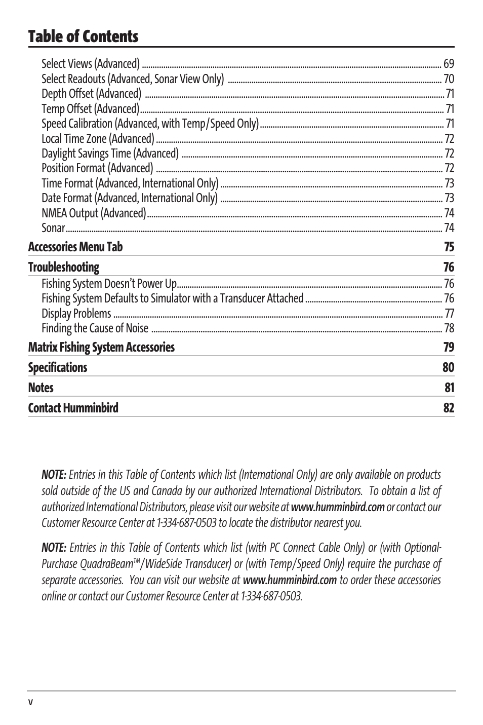 Humminbird Matrix 67 User Manual | Page 6 / 88