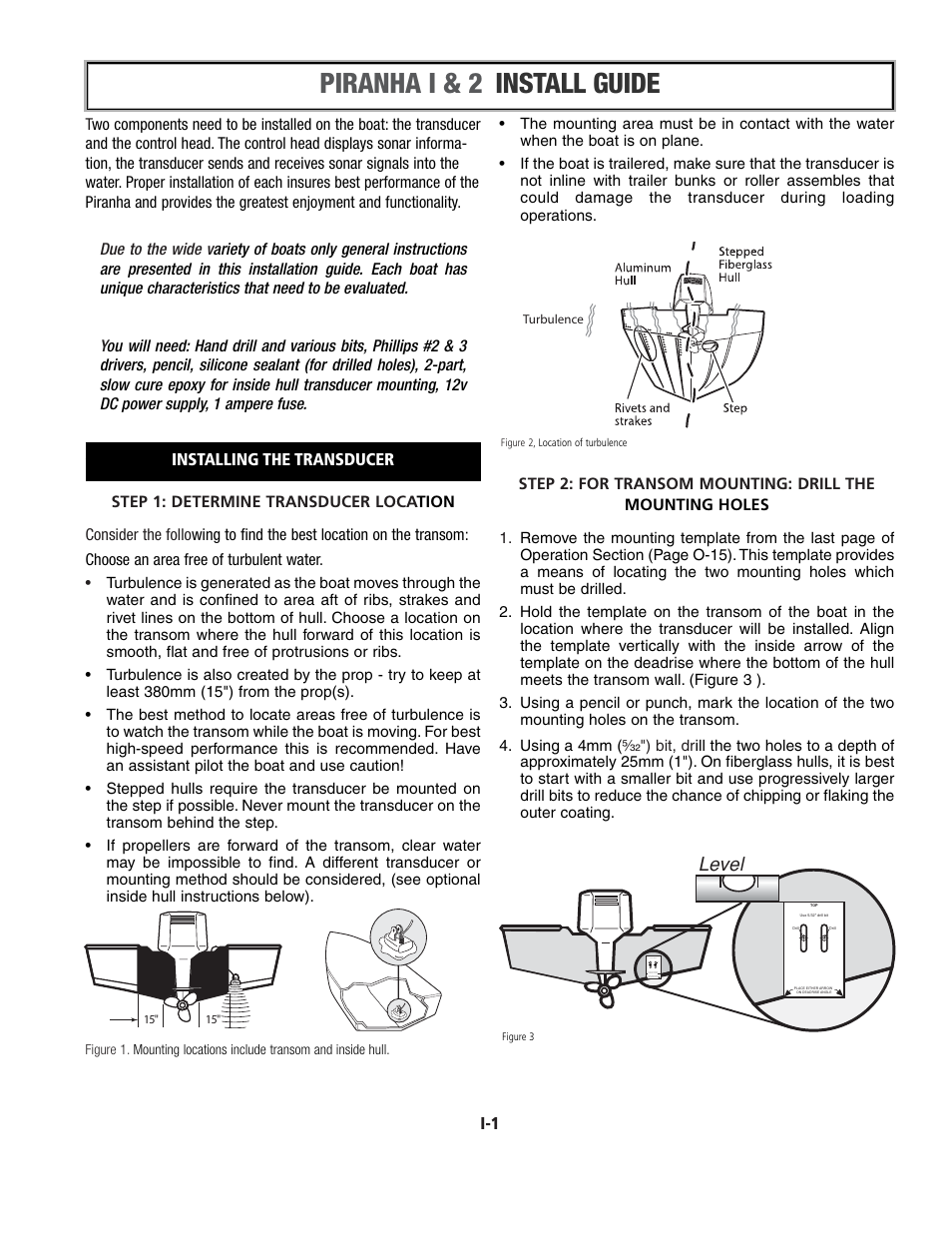 Humminbird Piranha 1 User Manual | 5 pages
