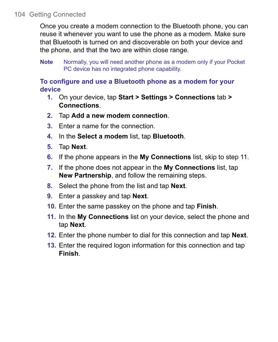HTC 8500 User Manual | Page 104 / 212