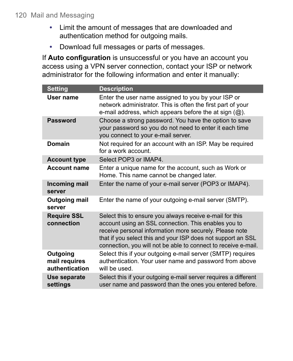 HTC 8500 User Manual | Page 120 / 212