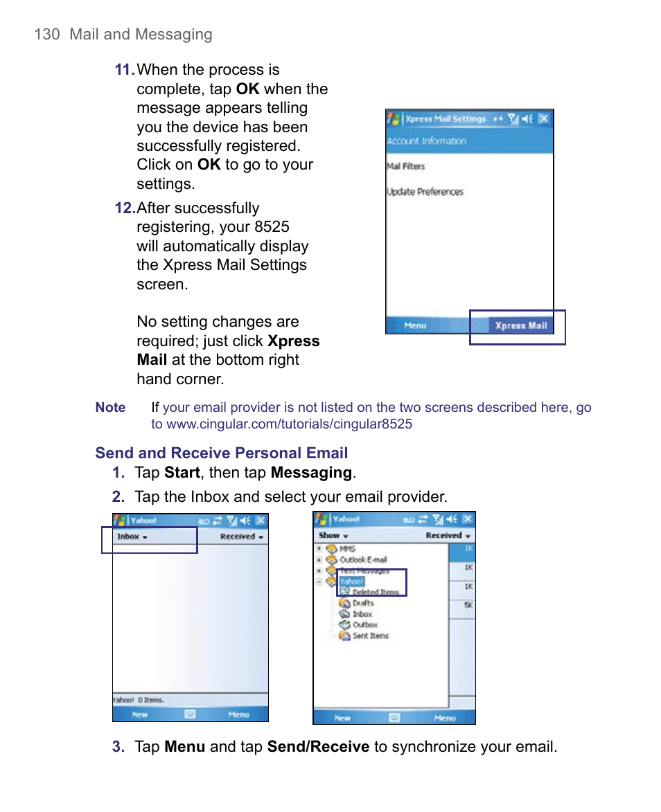 HTC 8500 User Manual | Page 130 / 212