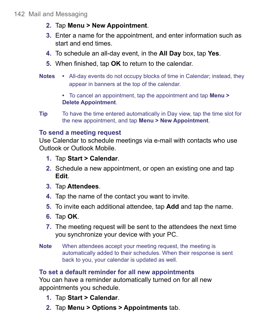 HTC 8500 User Manual | Page 142 / 212
