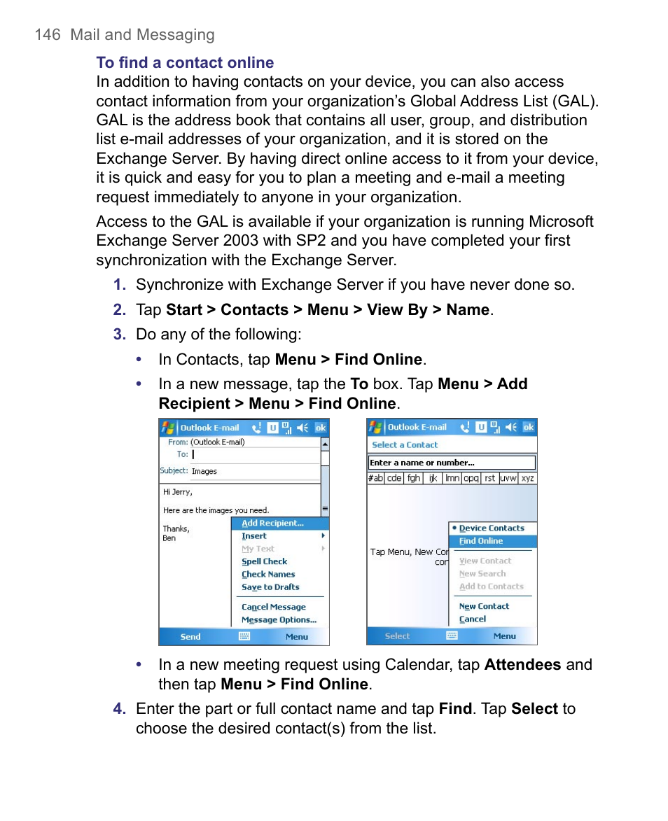 HTC 8500 User Manual | Page 146 / 212