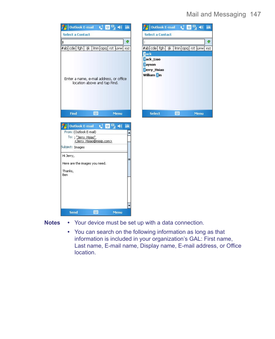 HTC 8500 User Manual | Page 147 / 212