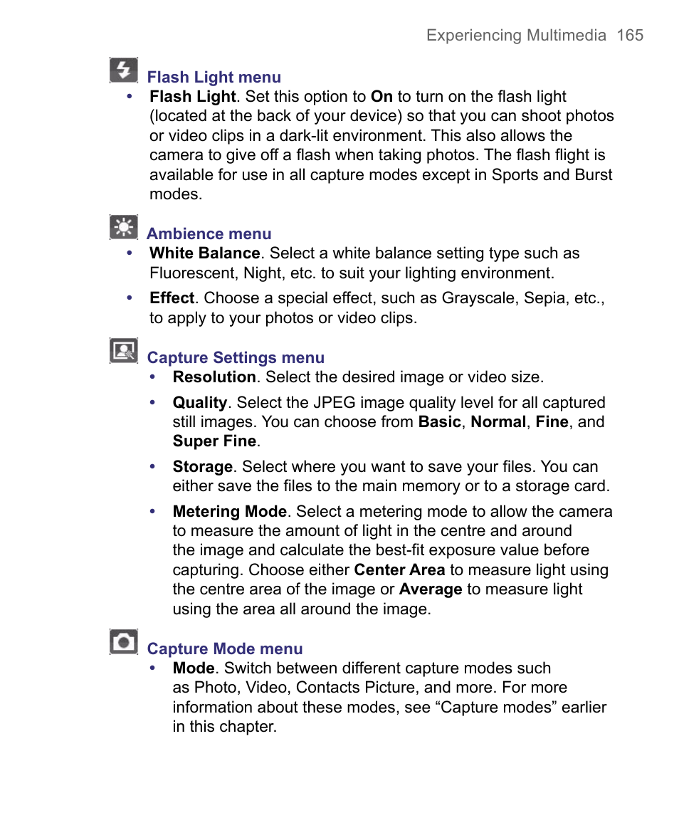 HTC 8500 User Manual | Page 165 / 212