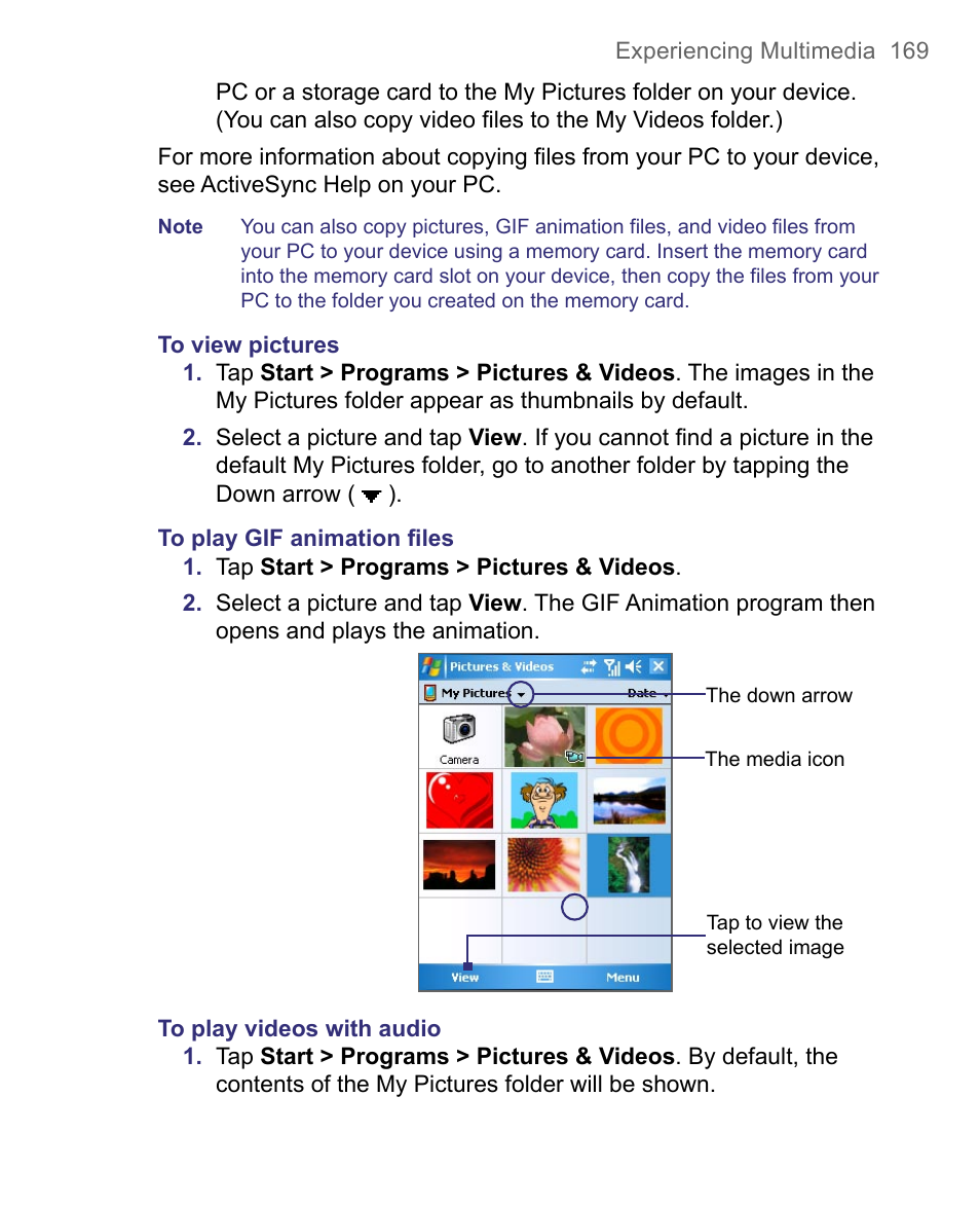 HTC 8500 User Manual | Page 169 / 212