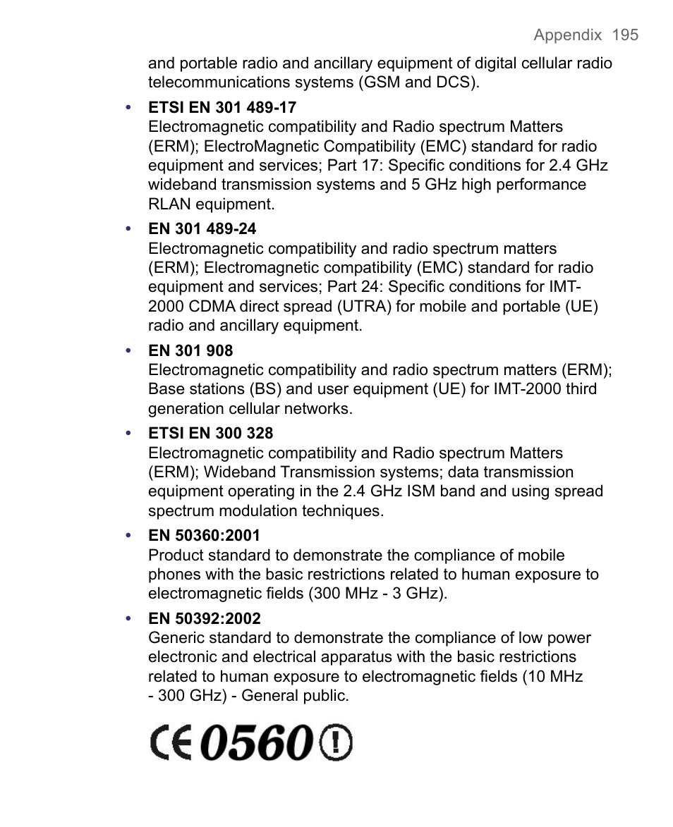 HTC 8500 User Manual | Page 195 / 212