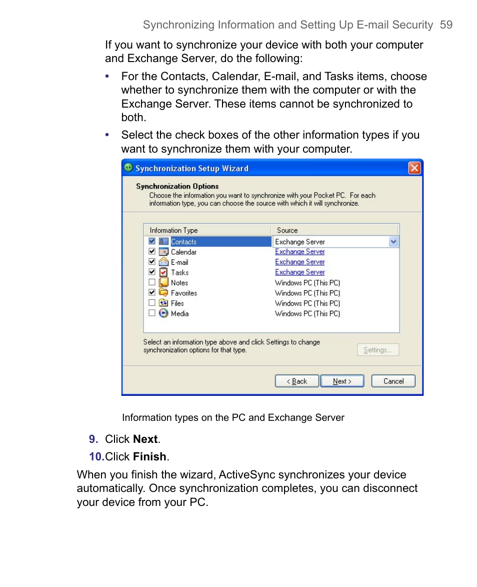 HTC 8500 User Manual | Page 59 / 212