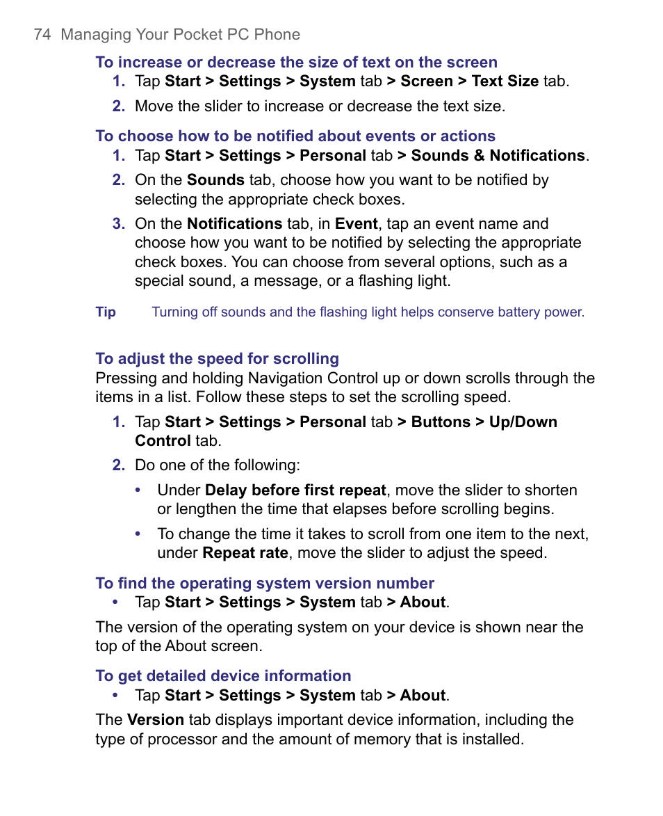 HTC 8500 User Manual | Page 74 / 212