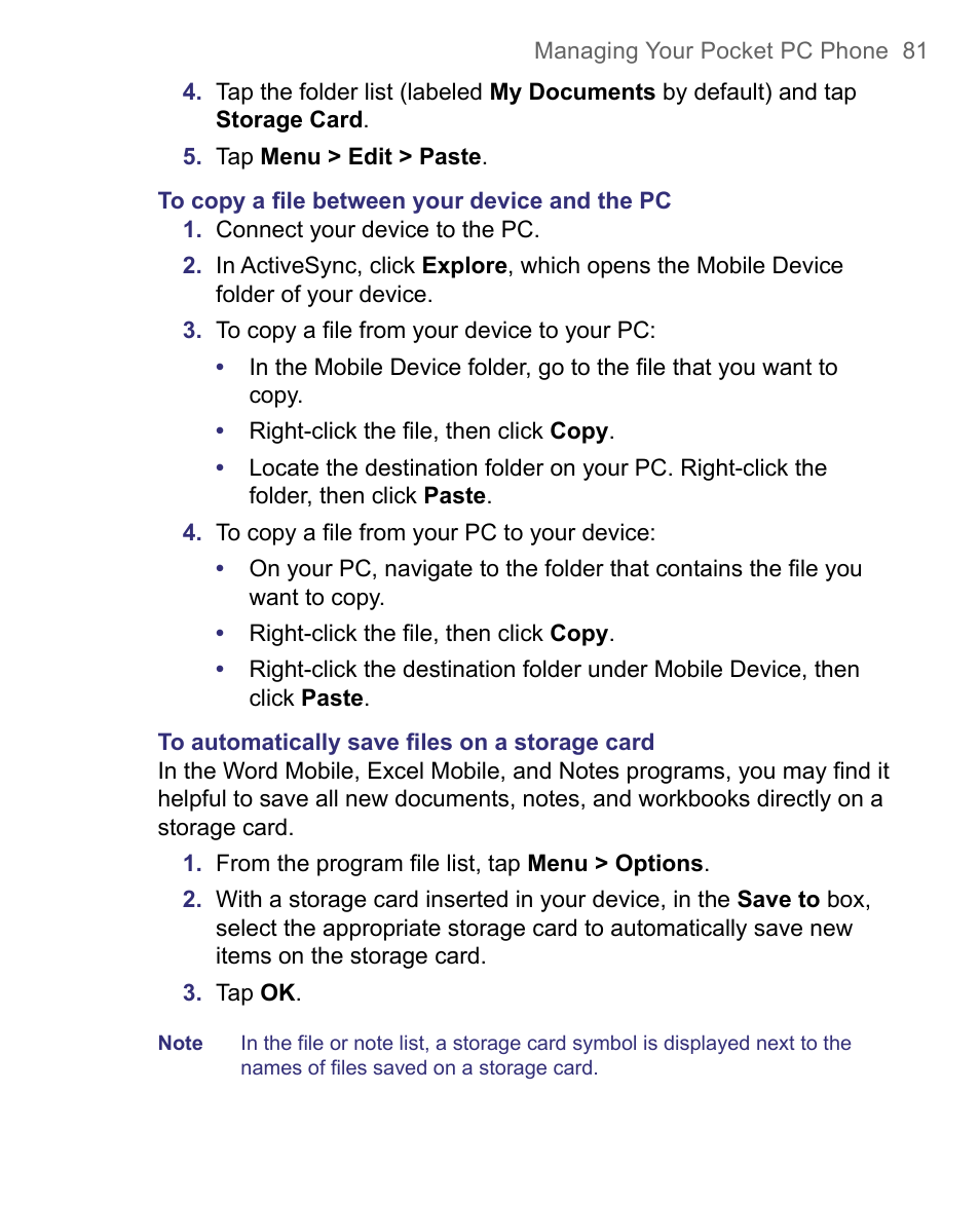 HTC 8500 User Manual | Page 81 / 212