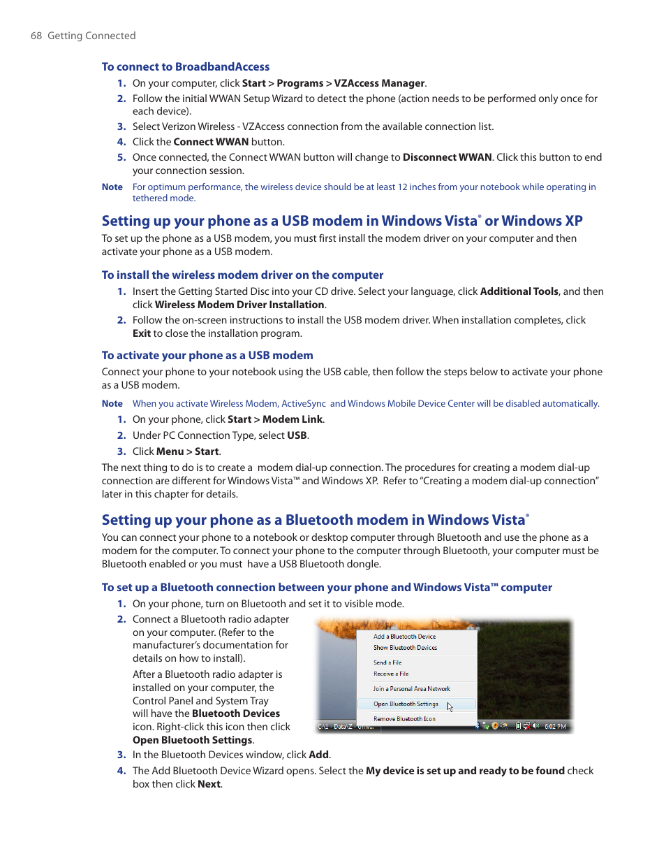 Or windows xp | HTC Ozone CEDA100 User Manual | Page 68 / 102