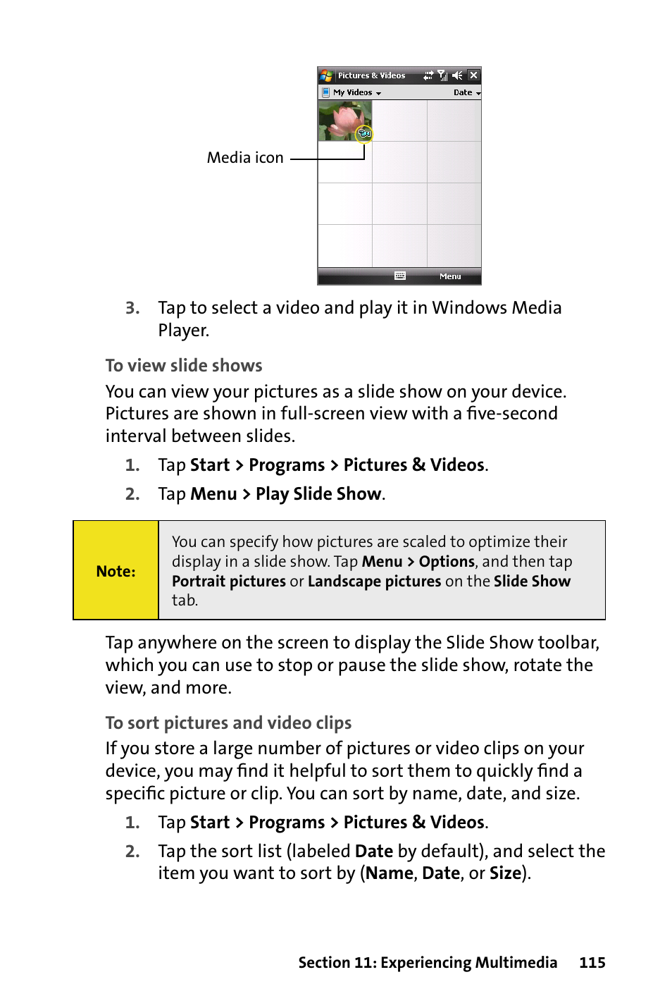 3 using pictures & videos | HTC Dash User Manual | Page 121 / 158