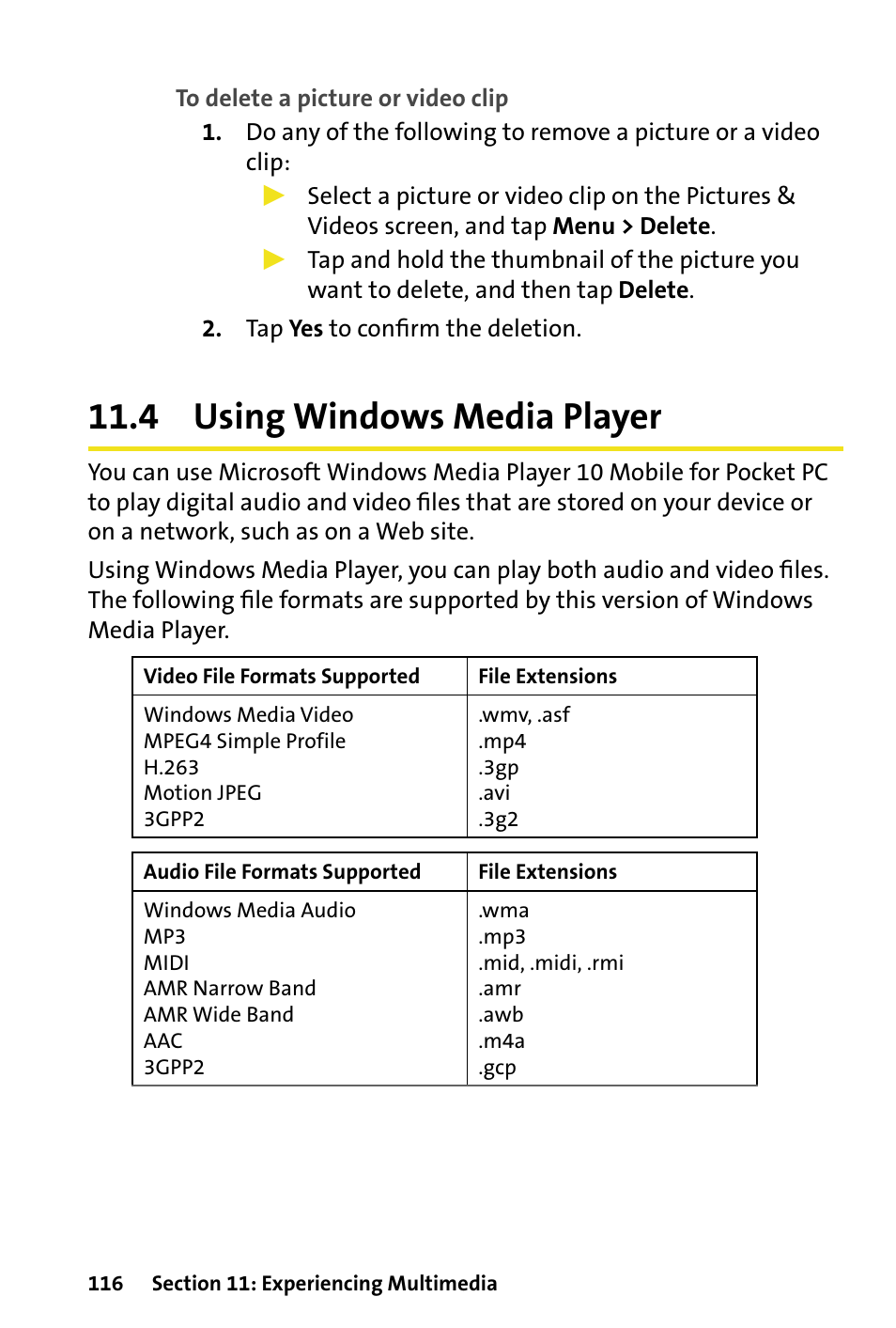 4 using windows media player | HTC Dash User Manual | Page 122 / 158