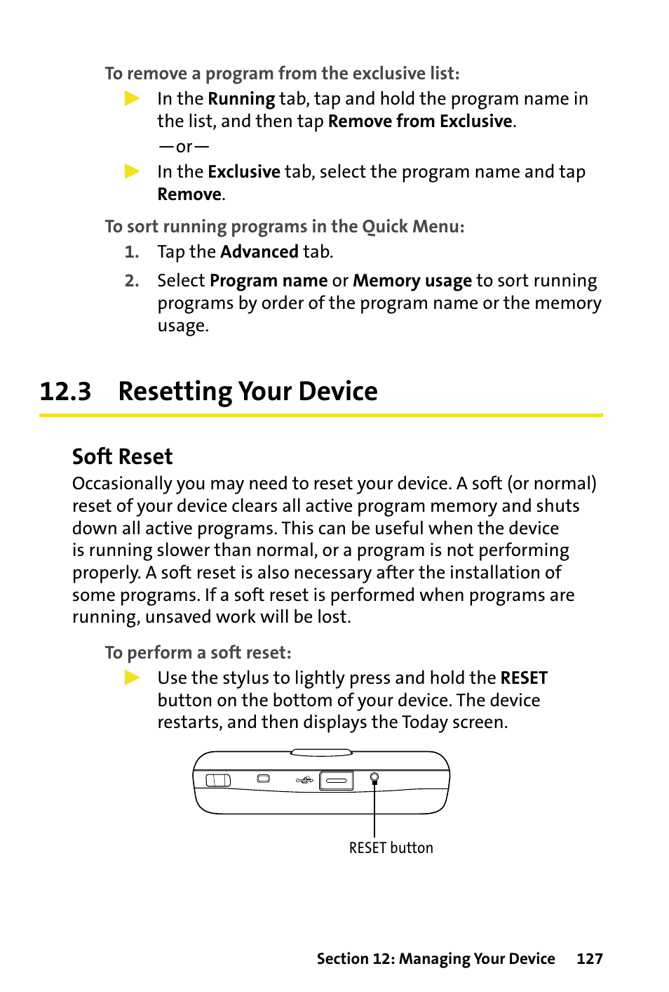 3 resetting your device, Soft reset | HTC Dash User Manual | Page 133 / 158