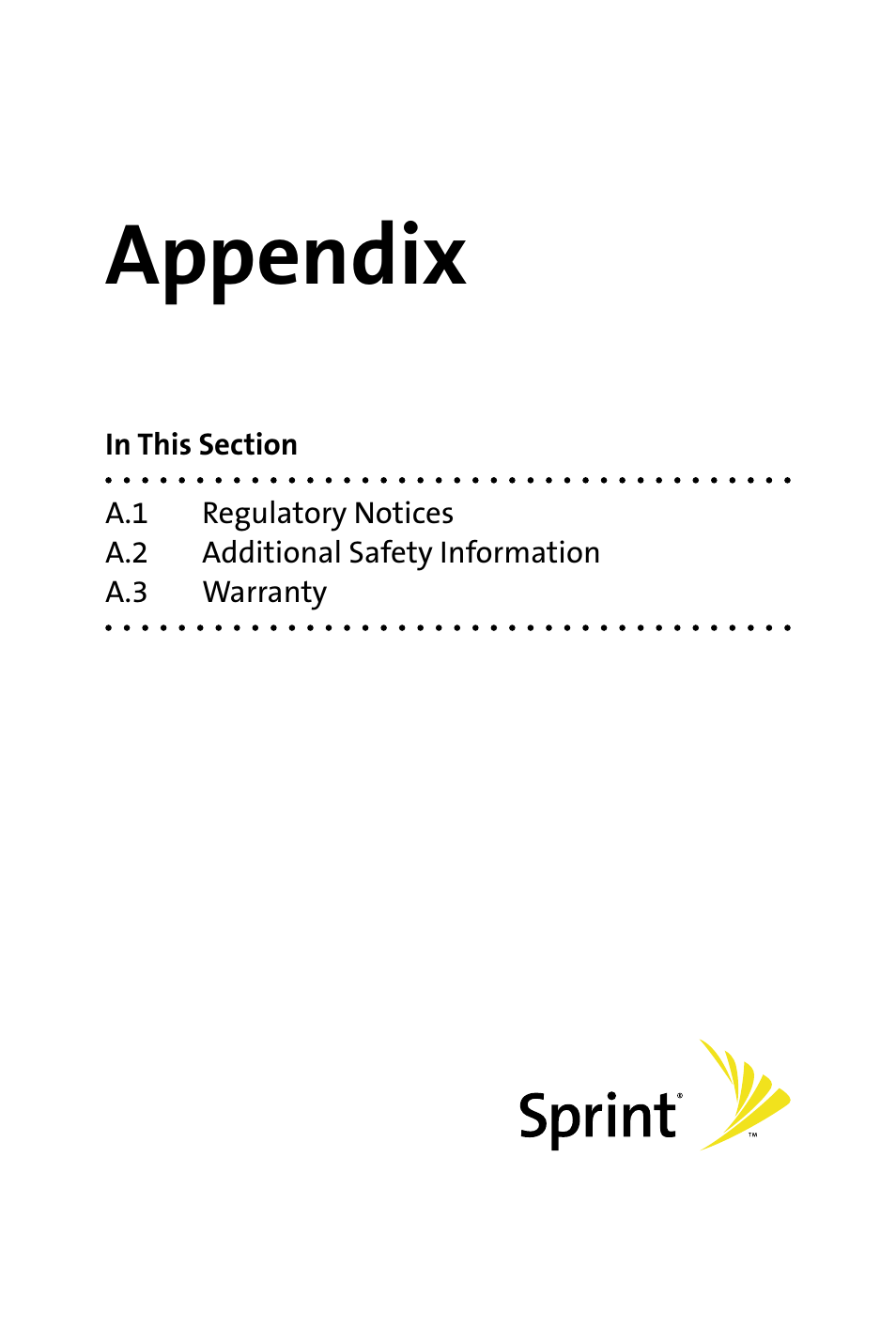 Appendix | HTC Dash User Manual | Page 135 / 158